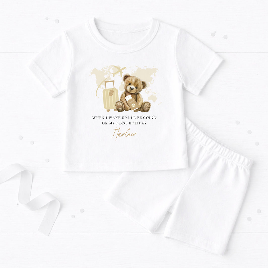 Personalised Beige Teddy When I Wake Up I&