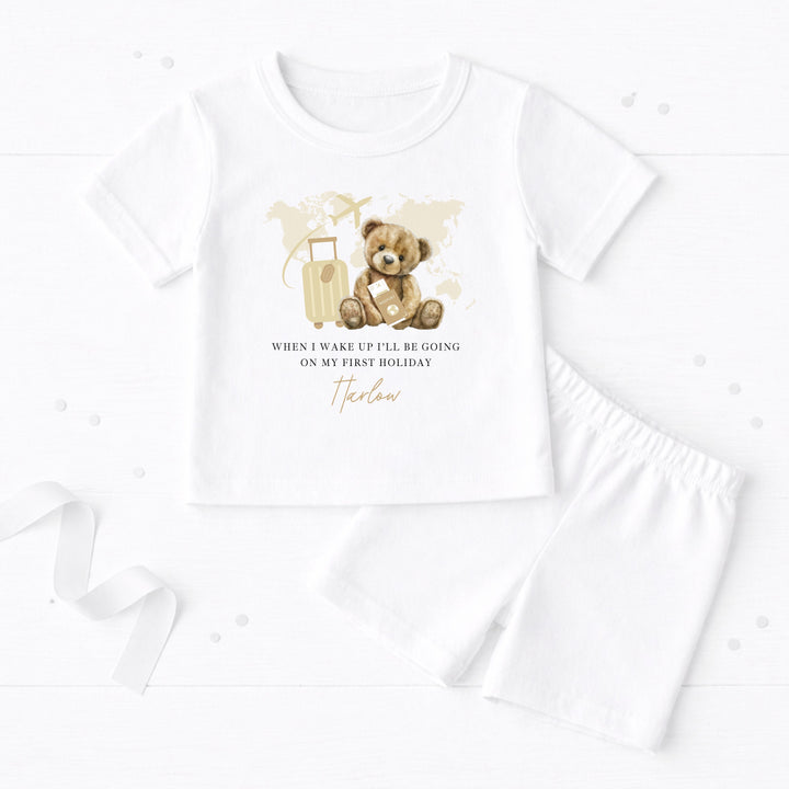 Personalised Beige Teddy When I Wake Up I&