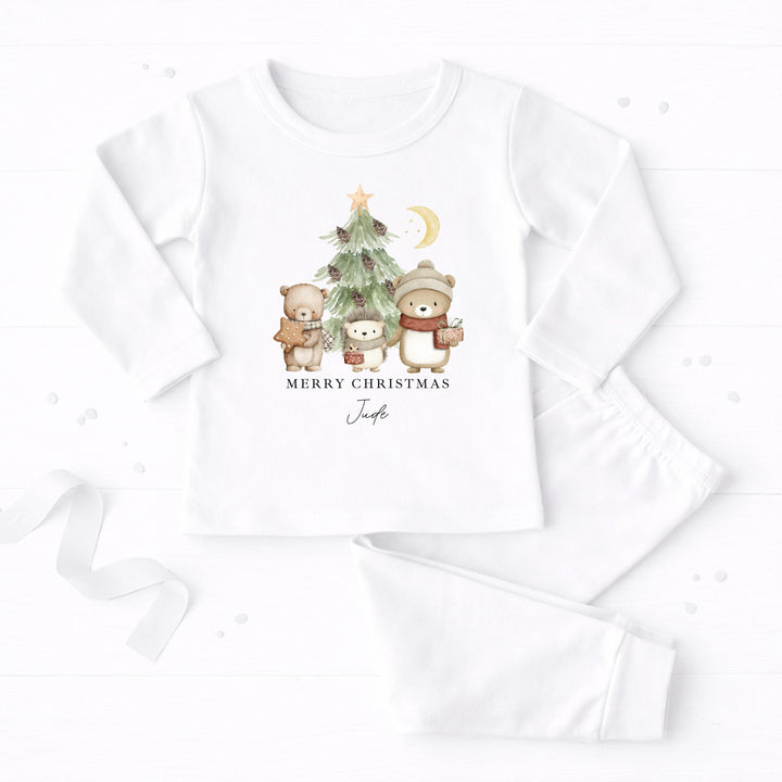 Personalised Woodland Animals Christmas Pyjamas