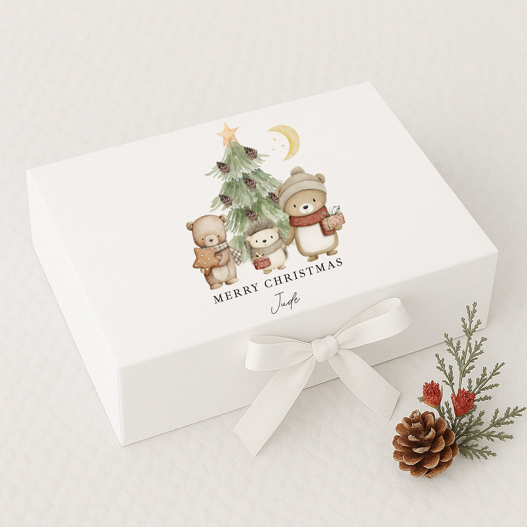 Personalised Woodland Animals Merry Christmas Eve Box