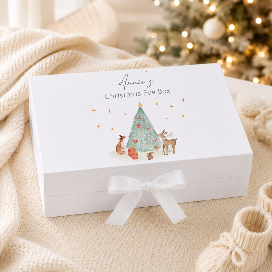Personalised Woodland Animals Christmas Eve Box