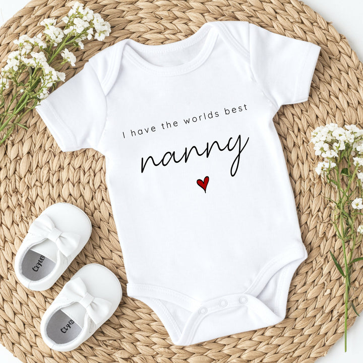 Personalised I Have The World'd Best Nanny Baby Grow or Vest