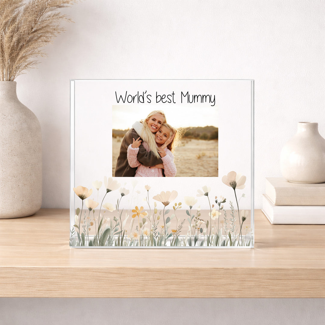 Personalised World's Best Mummy Photo Acrylic Block