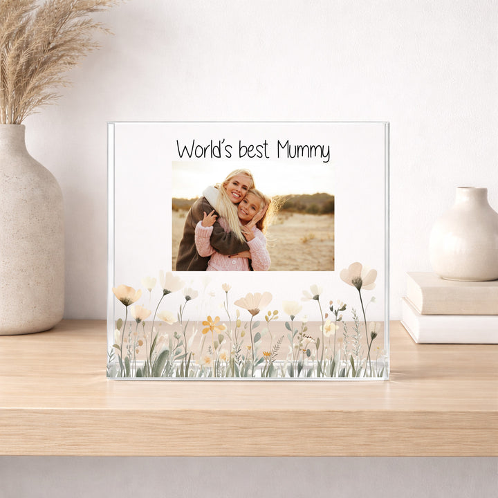 Personalised World's Best Mummy Photo Acrylic Block