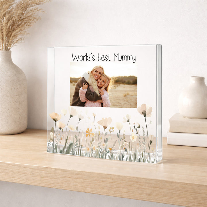 Personalised World's Best Mummy Photo Acrylic Block