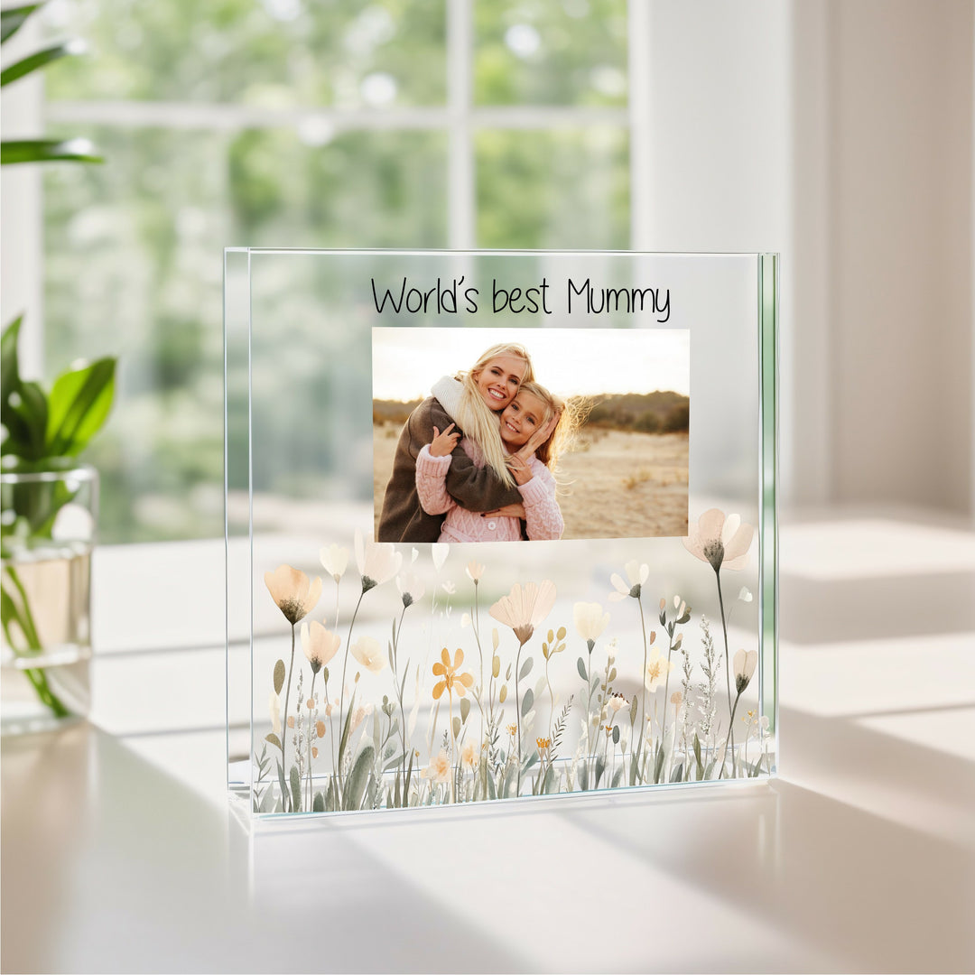 Personalised World's Best Mummy Photo Acrylic Block