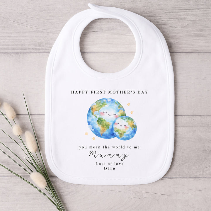 Personalised You Mean The World First Mother's Day Baby Grow, Vest or Bib