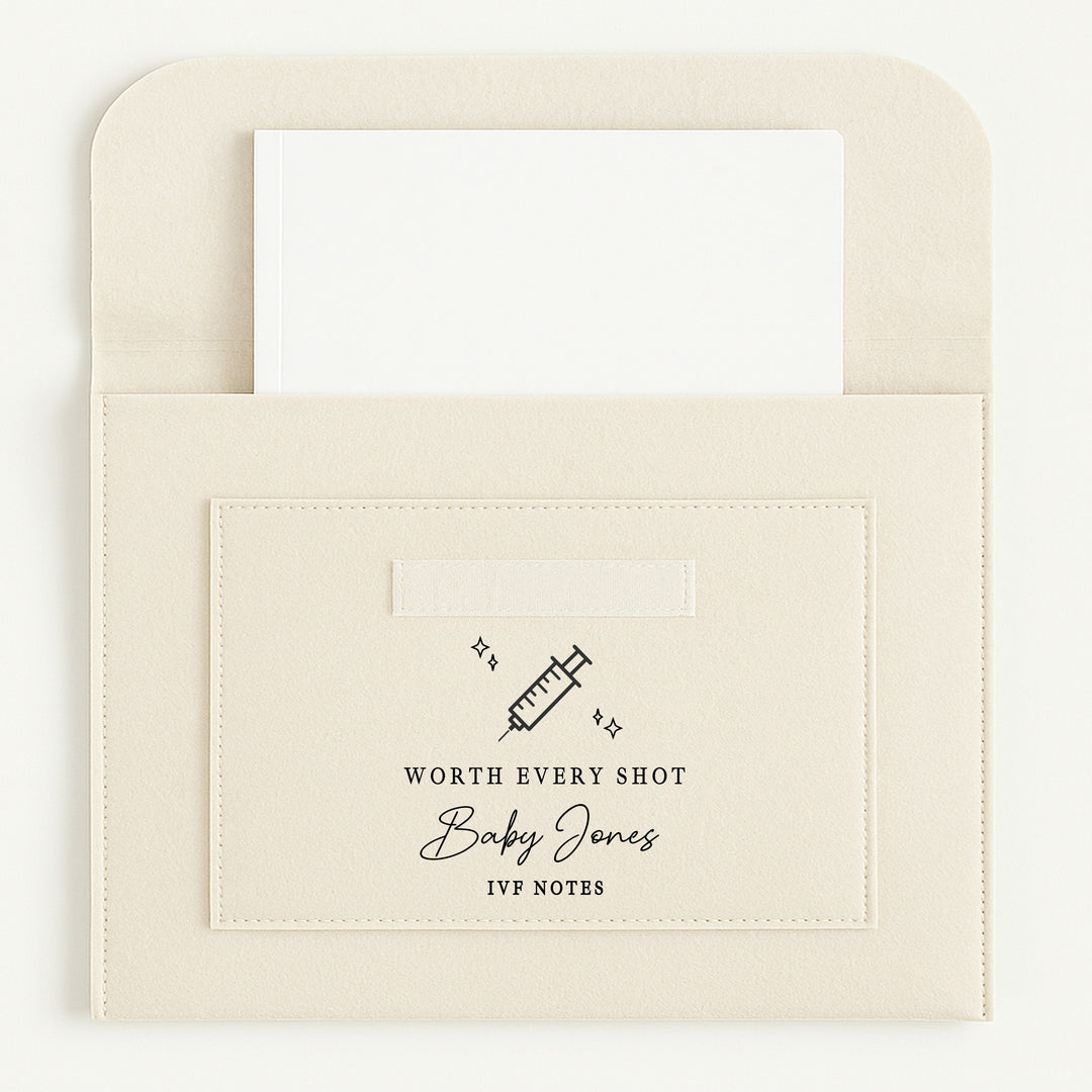 Personalised Worth Every Shot IVF Needle Pregnancy/Maternity Notes Folder