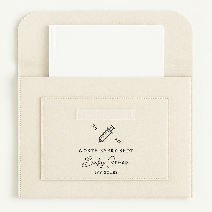 Personalised Worth Every Shot IVF Needle Pregnancy/Maternity Notes Folder