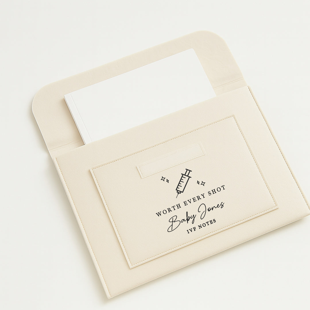 Personalised Worth Every Shot IVF Needle Pregnancy/Maternity Notes Folder
