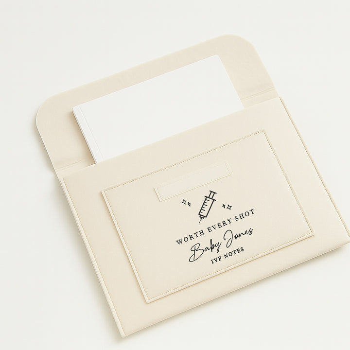 Personalised Worth Every Shot IVF Needle Pregnancy/Maternity Notes Folder
