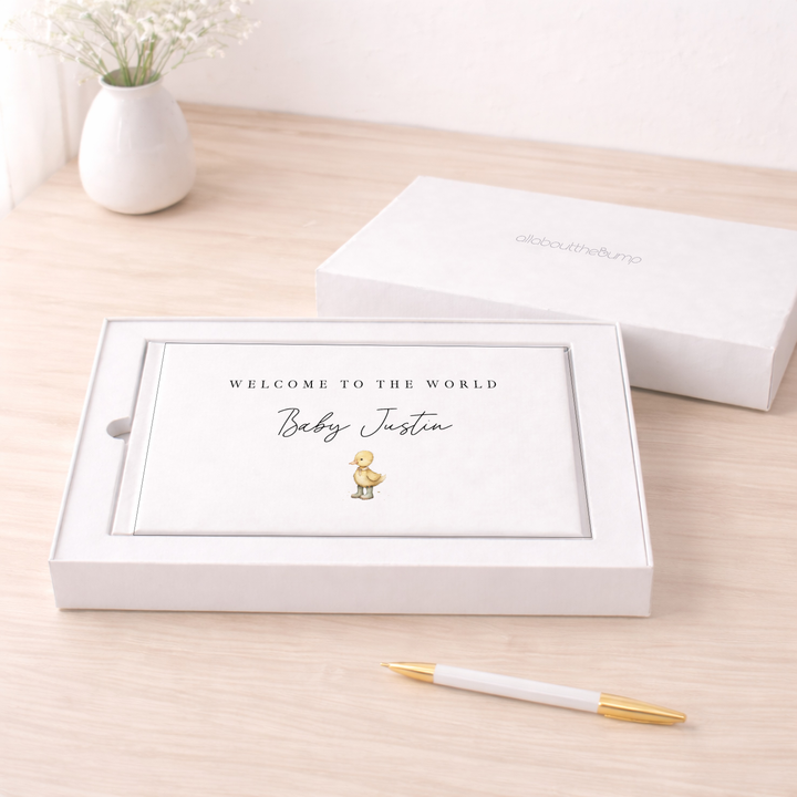 Personalised Little Duckling Baby Shower Guest Book