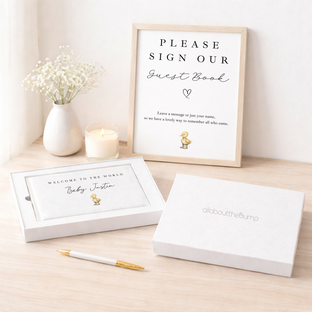 Personalised Little Duckling Baby Shower Guest Book