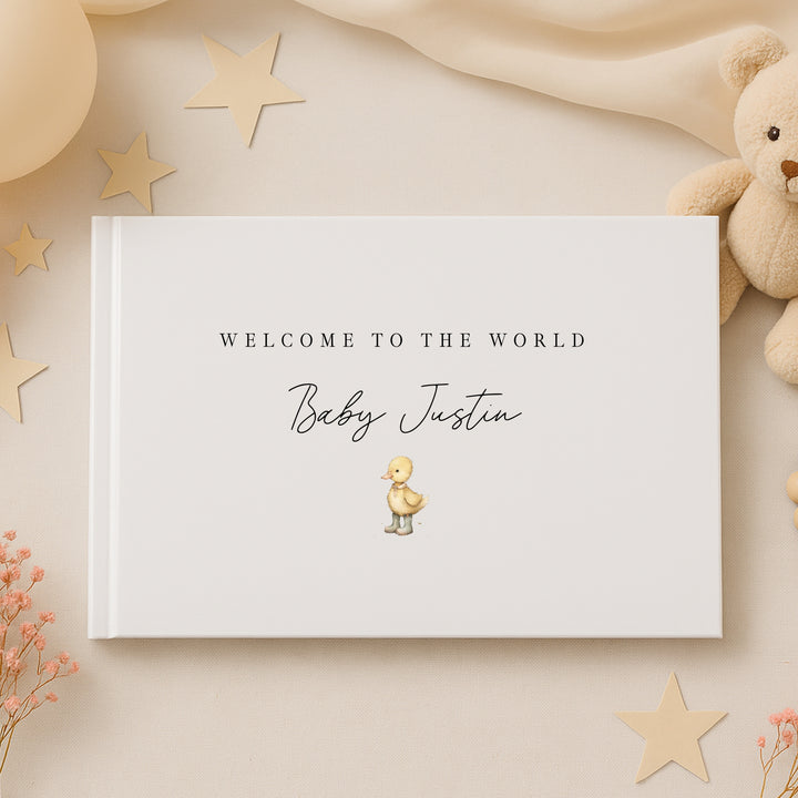 Personalised Little Duckling Baby Shower Guest Book