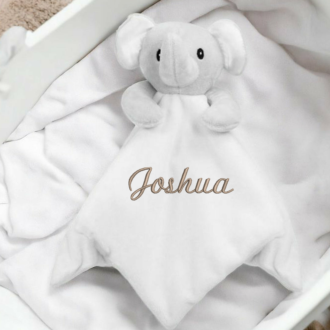 Personalised Unisex Embroidered White Blanket, Comforter or Gift Set