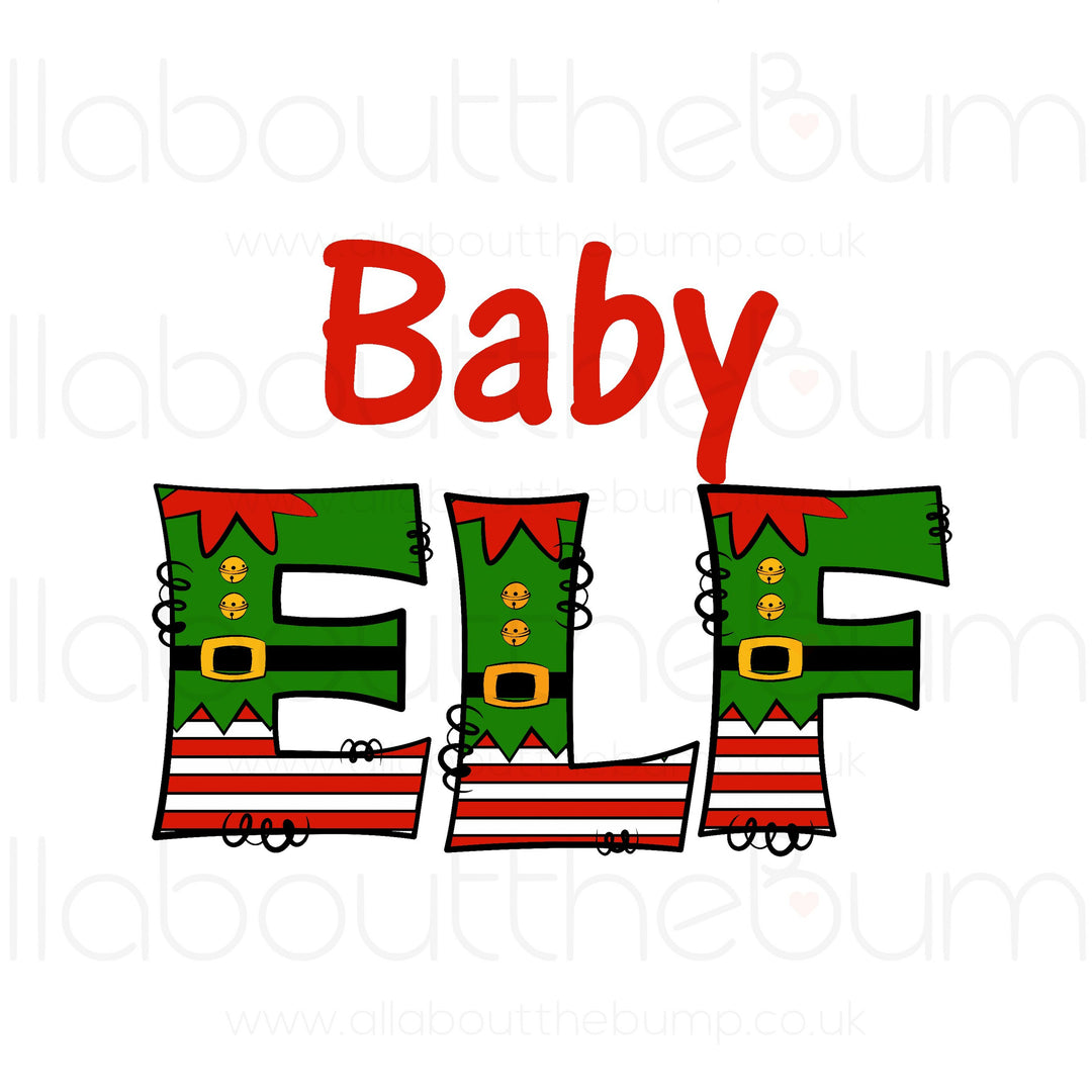 Mama Papa Baby Mini Elf Personalised Christmas Family Matching T-Shirt
