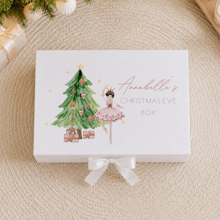 Personalised Pink Ballerina Christmas Eve Box