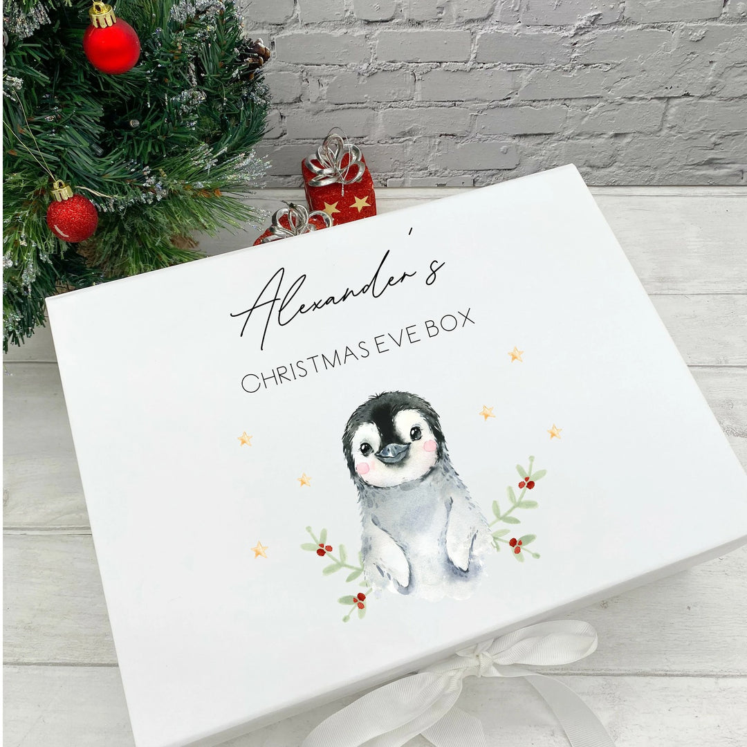Personalised Penguin Christmas Eve Box