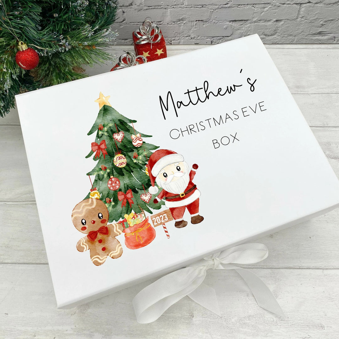 Personalised Santa and Gingerbread Man Christmas Eve Box