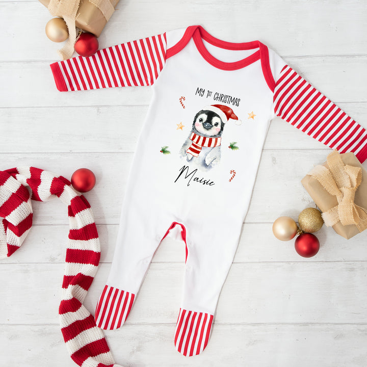 My First Christmas Penguin Matching Sibling Outfit