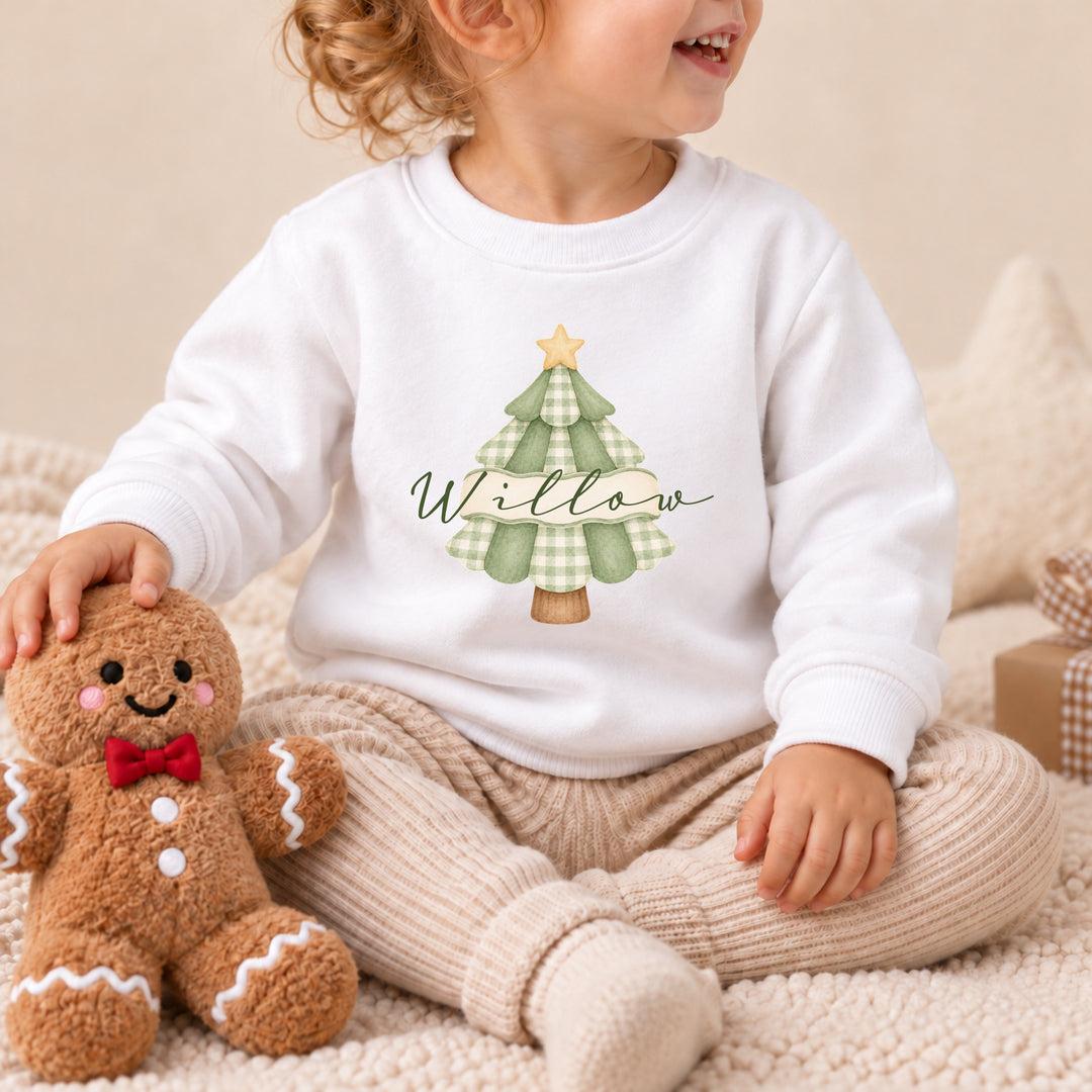 Personalised Kids Christmas Tree Christmas Jumper