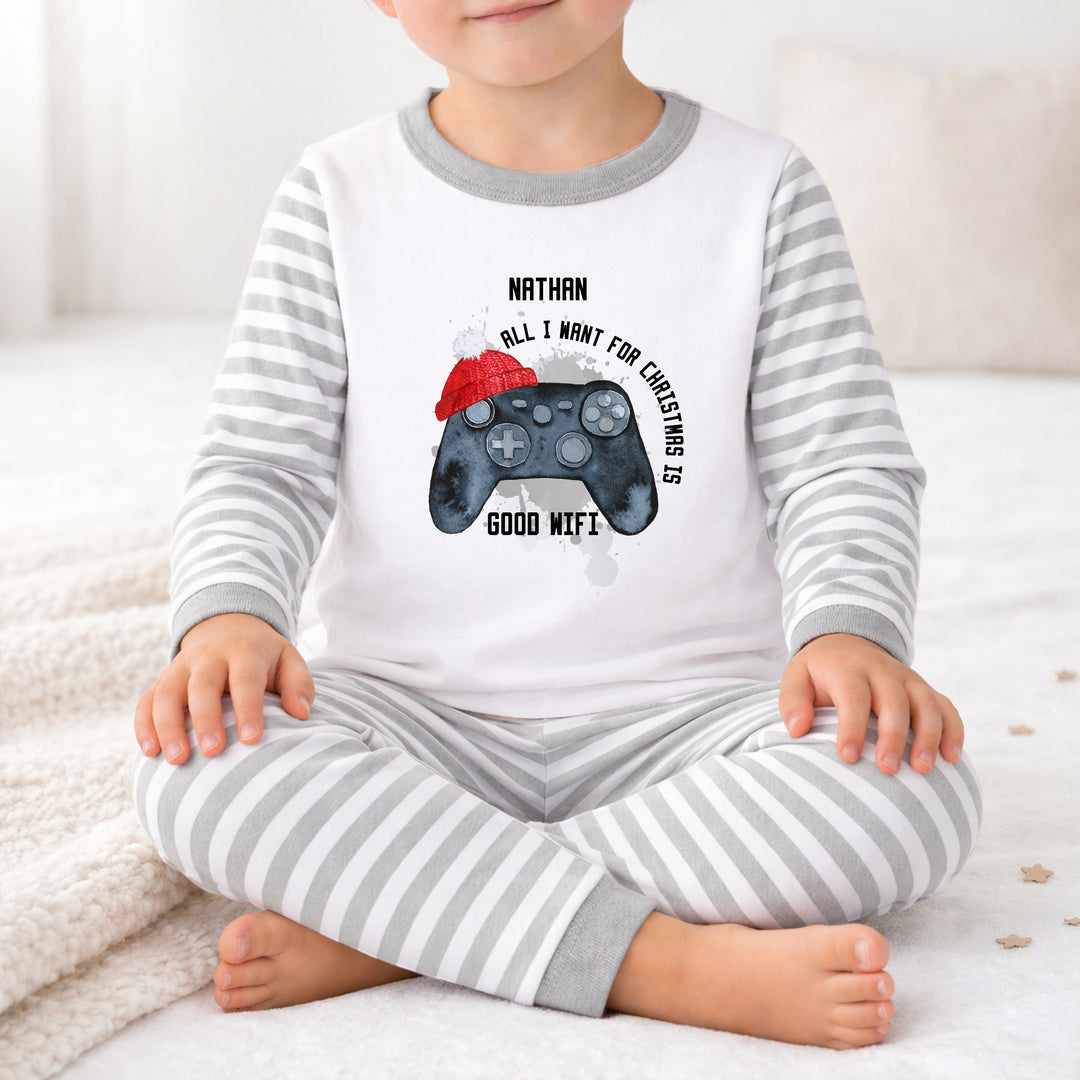 Personalised Gamer Christmas Pyjamas