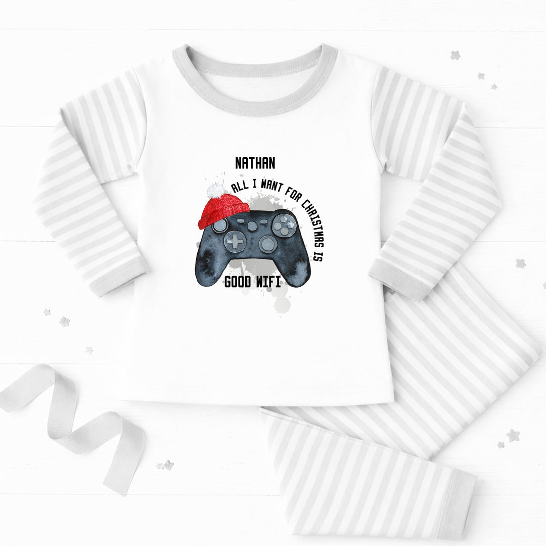 Personalised Gamer Christmas Pyjamas