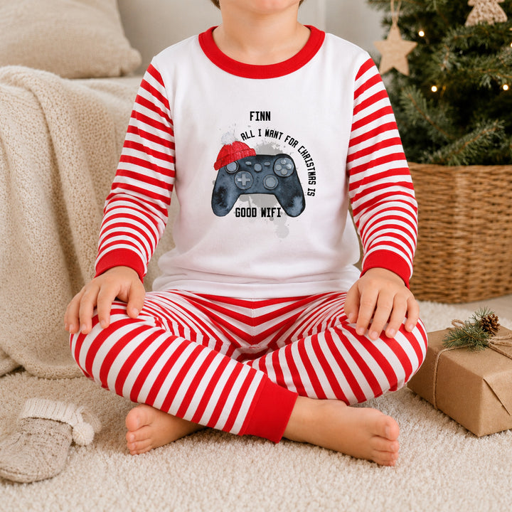 Personalised Gamer Christmas Pyjamas