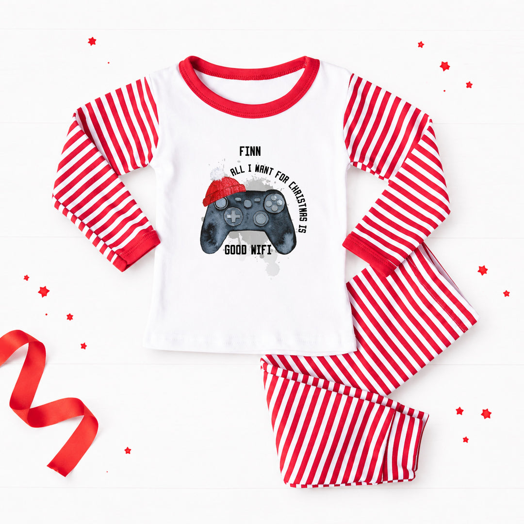 Personalised Gamer Christmas Pyjamas