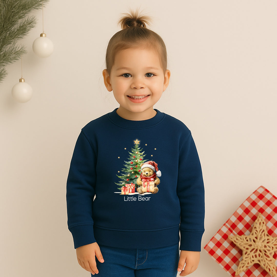 Personalised Red Bear Christmas Tree Family Matching Sweatshirts