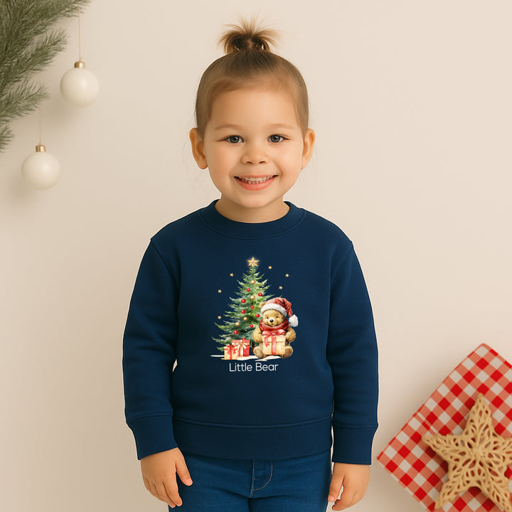 Personalised Red Bear Christmas Tree Family Matching Sweatshirts