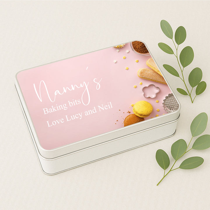 Personalised Nanny's Baking Bits Gift Tin
