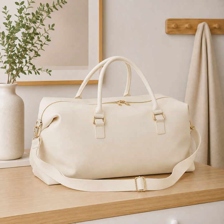 Cream Leather Hospital Bag