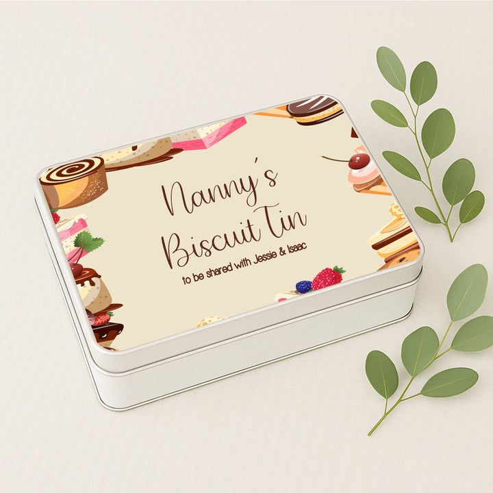 Personalised Nanny's Biscuit Tin