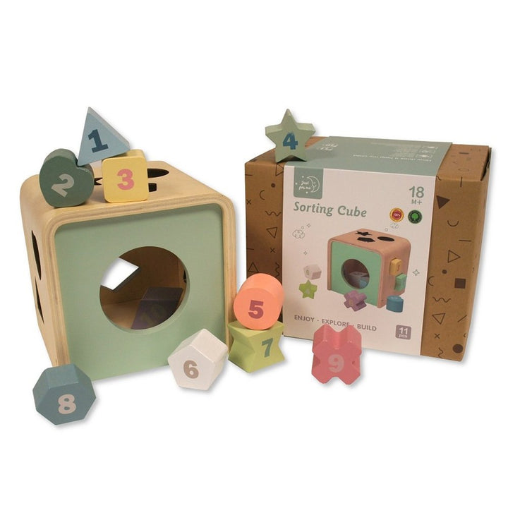 11 Piece Shape Wooden Sorting Cube