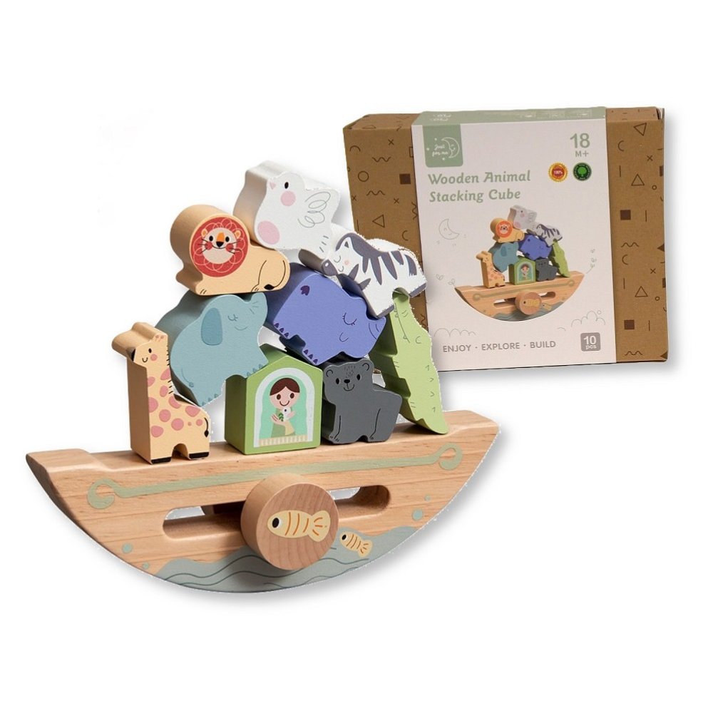 Wooden Educational Balancing Ark Stacking Toy (10 pcs)