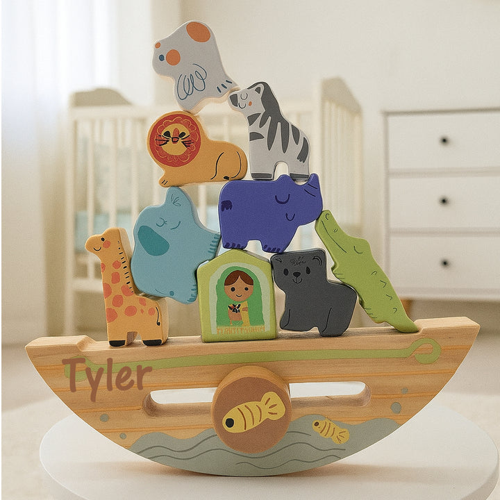 Wooden Educational Balancing Ark Stacking Toy (10 pcs)