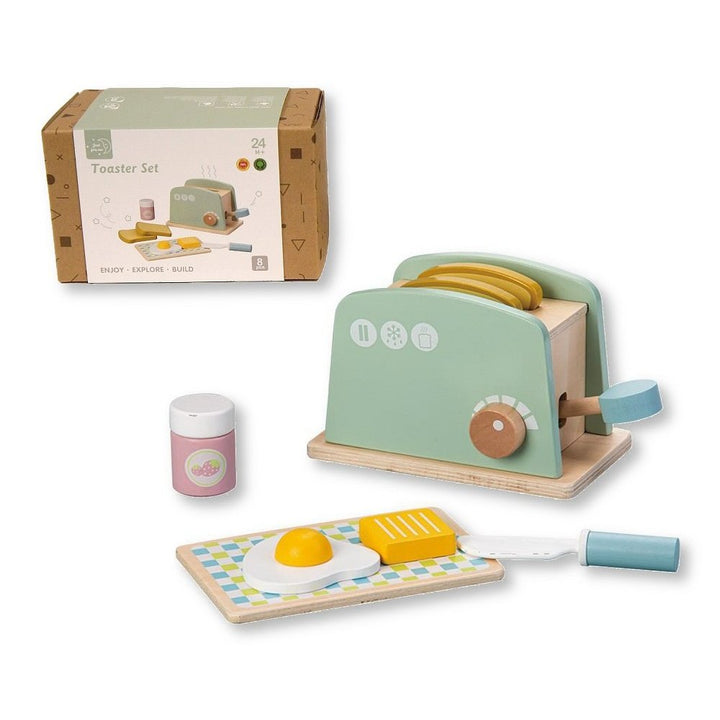 Wooden Educational Toaster Set Toy (8 pcs)