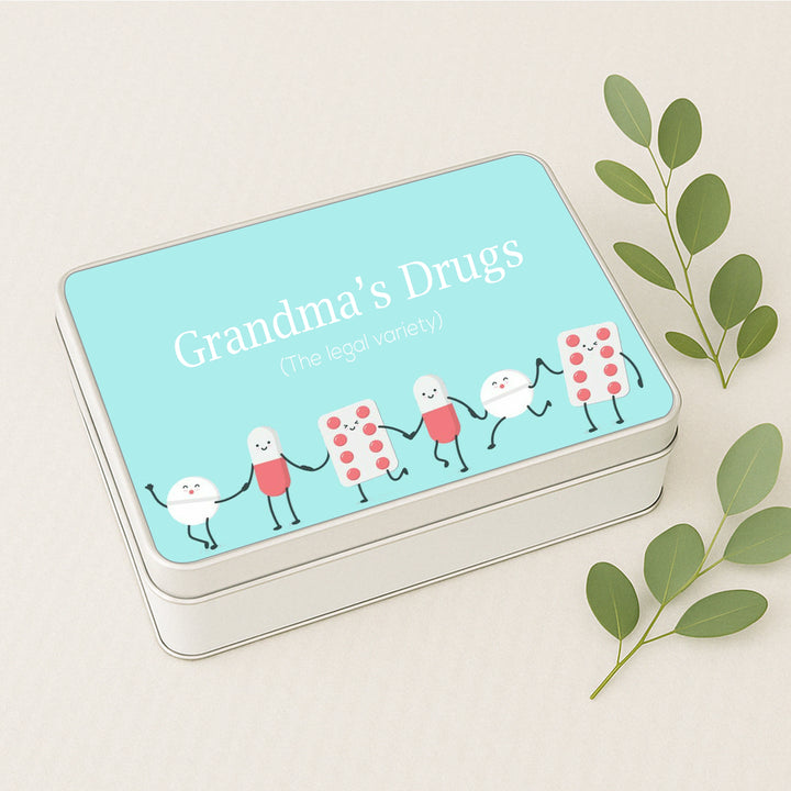 Personalised Grandmas Pills Tin