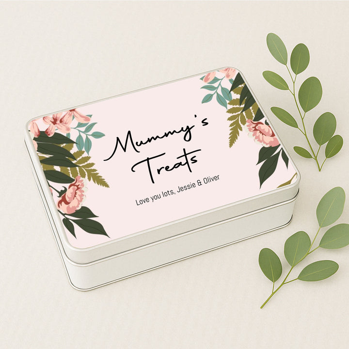Personalised Mum/Nans Floral Treat Tin