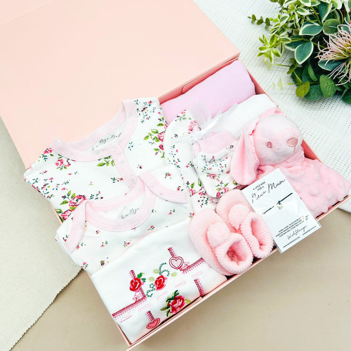 Floral Cream Luxury Baby Gift Hamper