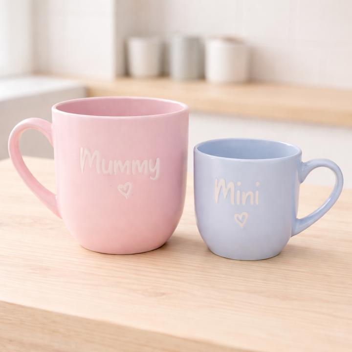 Mummy & Mini Coloured Mugs Gift Set