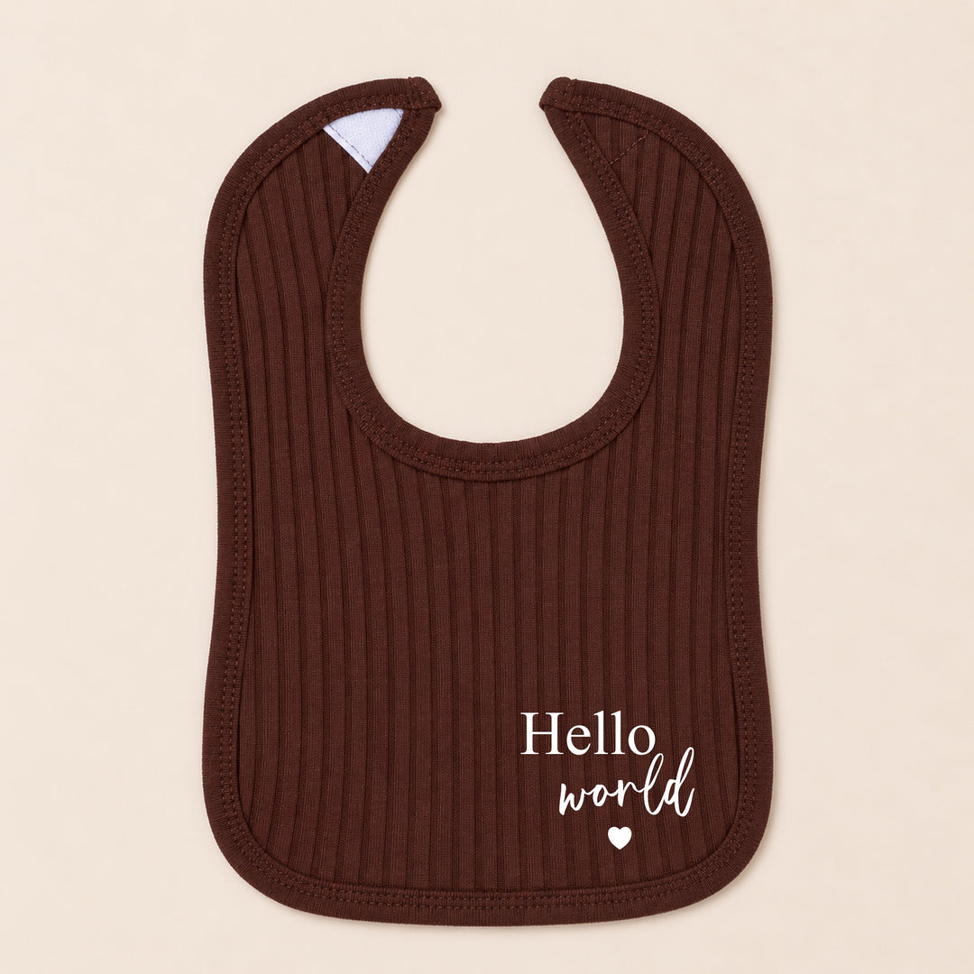 Hello World Heart 3 Piece Ribbed Coming Home Outfit