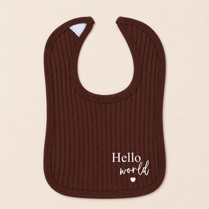 Hello World Heart 3 Piece Ribbed Coming Home Outfit