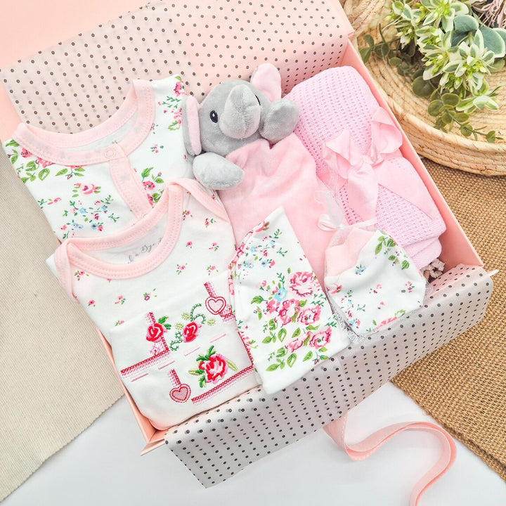 Girls Cream Floral Luxury Gift Hamper Set