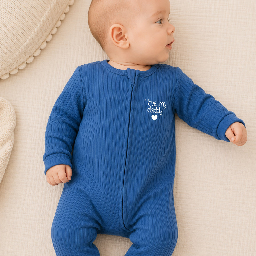 Azure I Love My Daddy 3 Piece Ribbed Coming Home Outfit