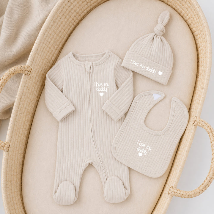 Biscuit I Love My Daddy 3 Piece Ribbed Coming Home Outfit