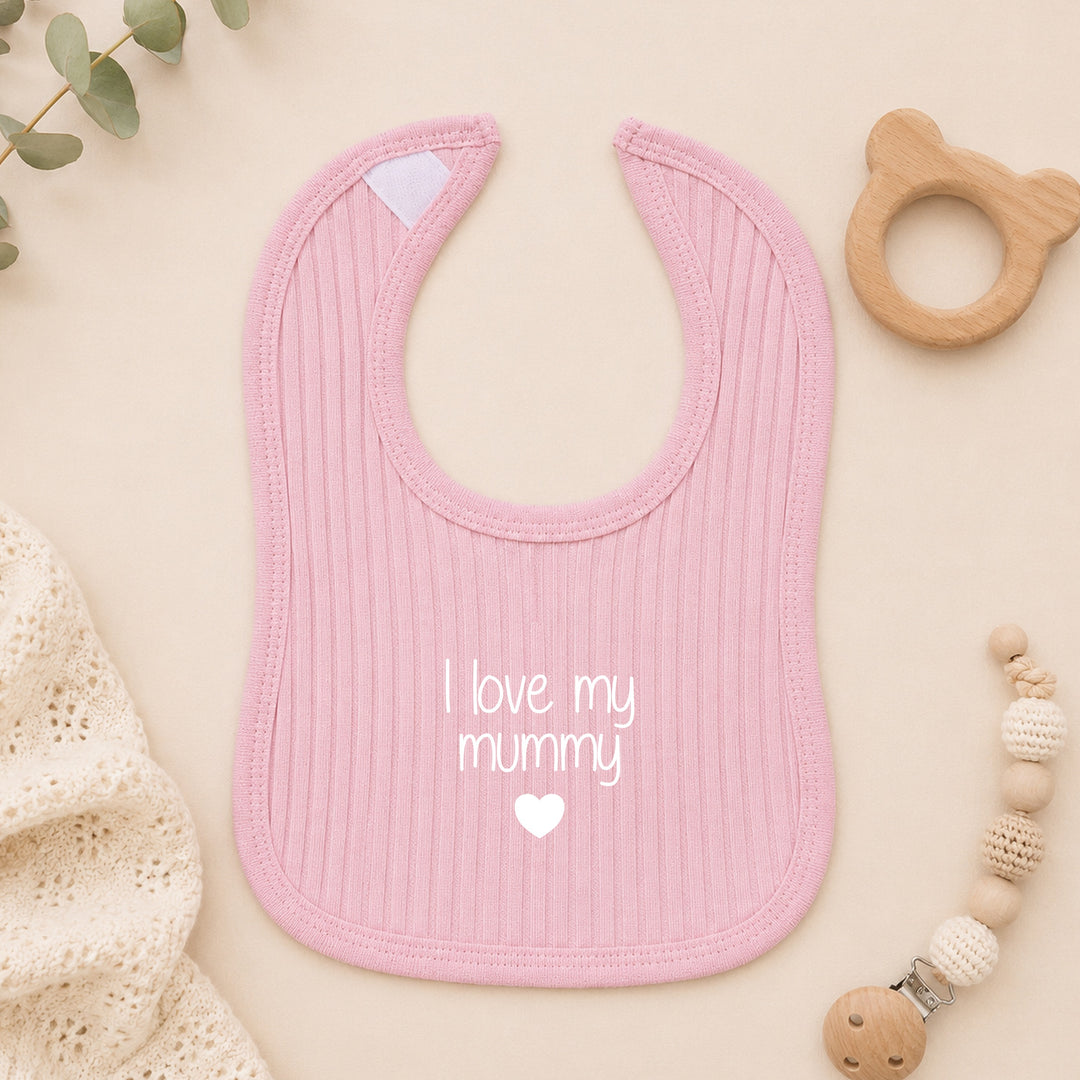 Dusty Pink I Love My Mummy 3 Piece Ribbed Coming Home Outfit