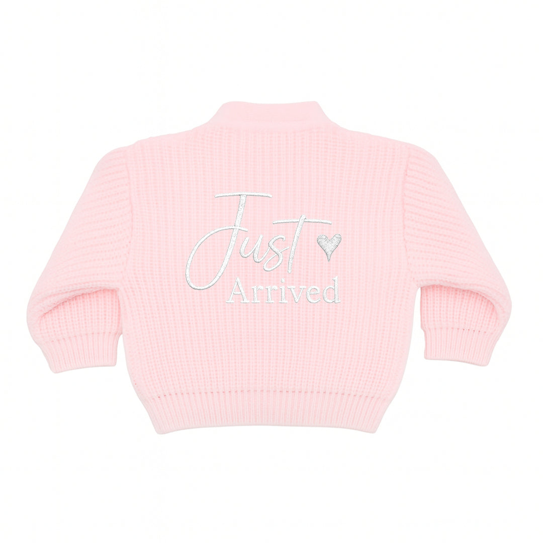 Embroidered Just Arrived Knitted Cardigan