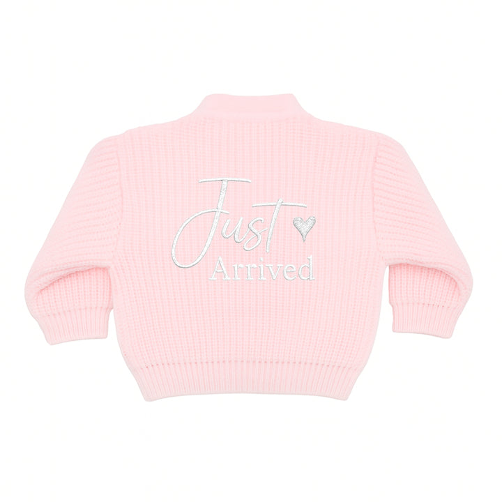 Embroidered Just Arrived Knitted Cardigan